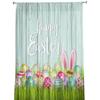 Easter Spring Colored Egg Bunny Sheer Tulle Window Curtains For Living Room Bedroom Kitchen Veiling Curtain Home Decoration