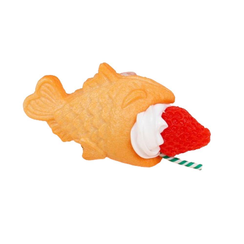 Simulation Small Fish Dried Cake Keychain Keyring Fruit Ice Cream Food Toy  Couple