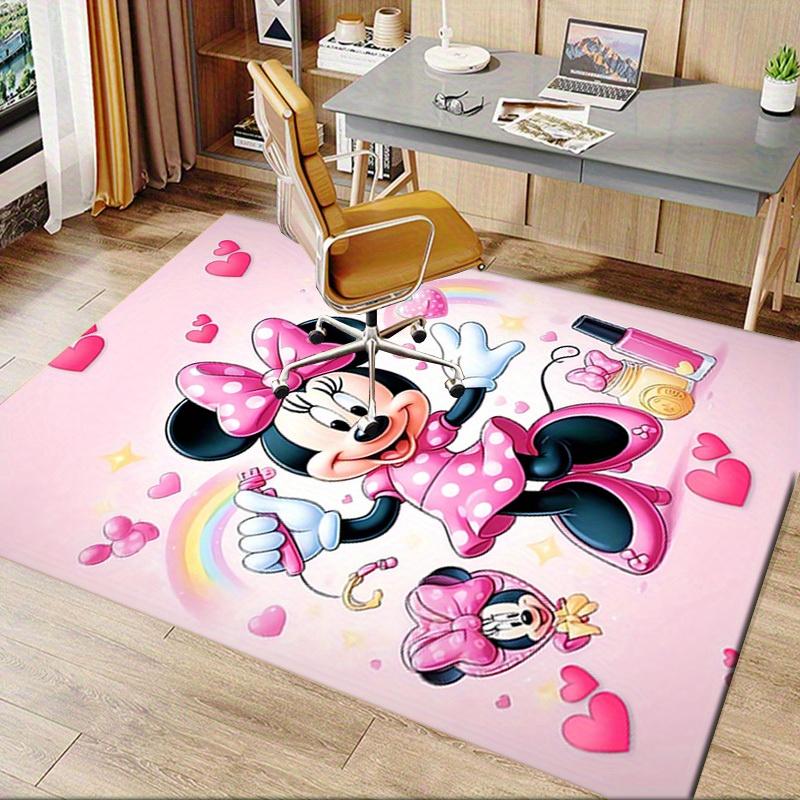 Office Carpet, Desk Mat, Gift for Home Decor, Cute Minnie Mouse Design, Soft and Non-Slip Rug for Room, Perfect for School or Home U