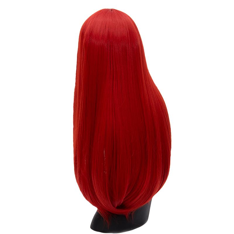 Long Straight Wigs Synthetic Orange Color Women's Wig 24 Inches Central Part Hair