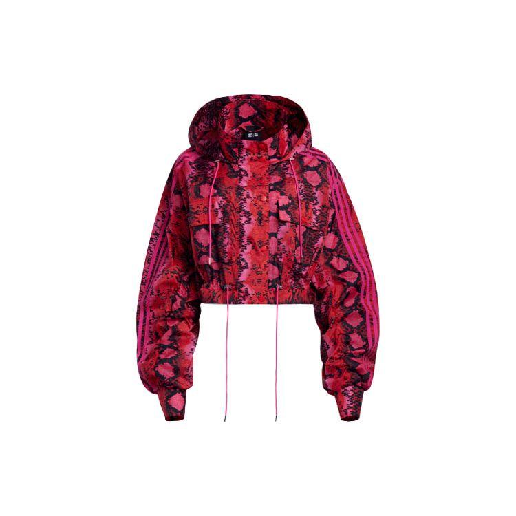 Adidas Ivy Park X  Originals Clover Hooded Sports Jacket Unisex Outerwear Bright-Pink HM6176