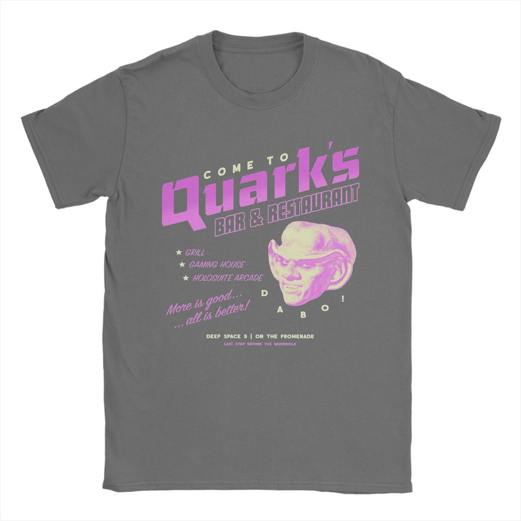 Nowość Gwiazdy Wędrówki Deep Space Nine Przyjdź do Baru Quarka Logo T-Shirt Męski Bawełniany T-Shirt z Krótkim Rękawem Prezent Odzież