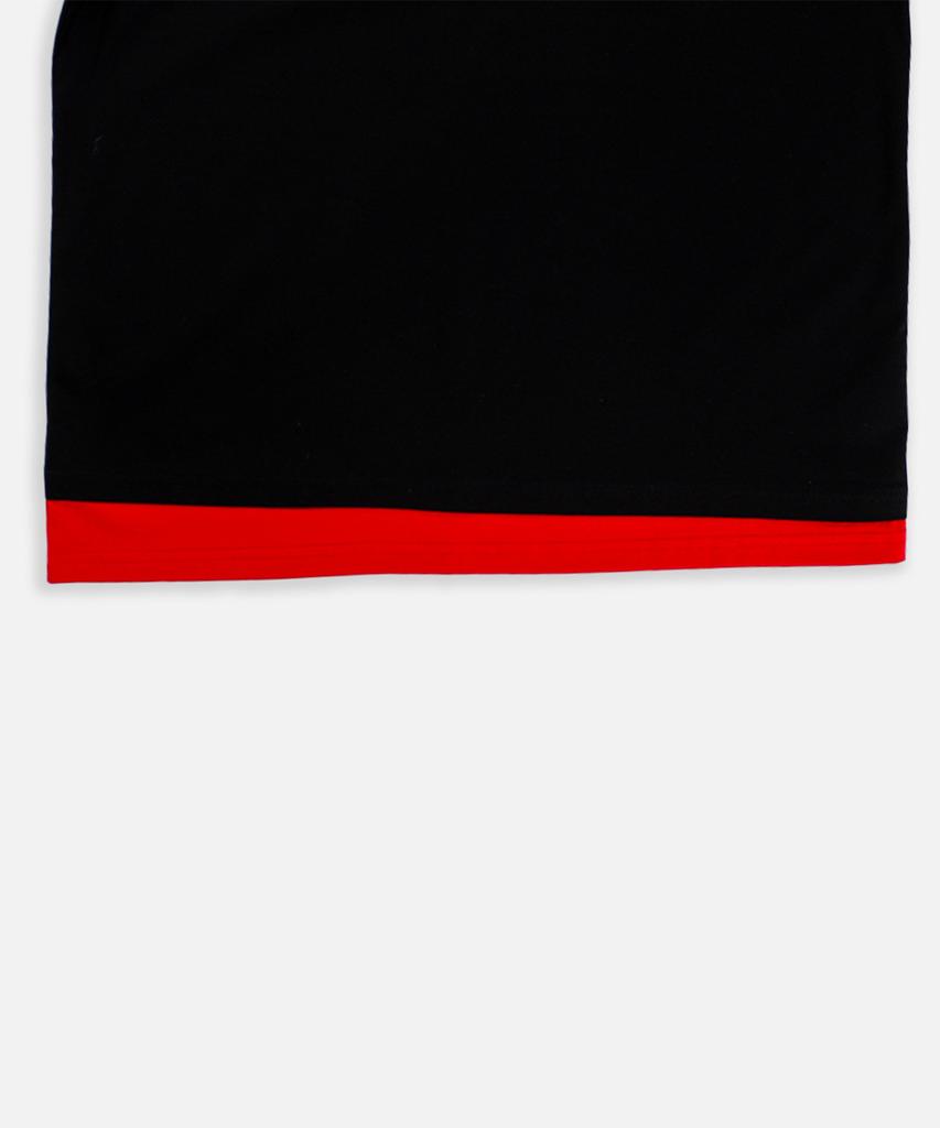 Aenitaimlolig Peony Layered T-Shirt - Black