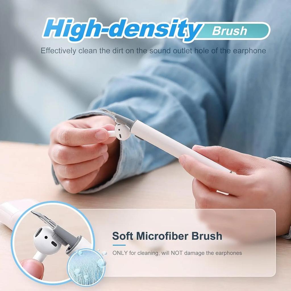 Portable 3 In 1 Earphone Cleaning Brush, Pen-shaped Cleaner Brush for Earphone, Earphone Case, Headphone Box, Camera