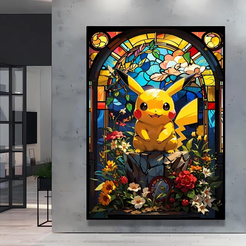 Modern and Stylish Pokemon Mew Decorative Paintings with Bright and Long Lasting Colors Adding A Touch of Brightness To Wall
