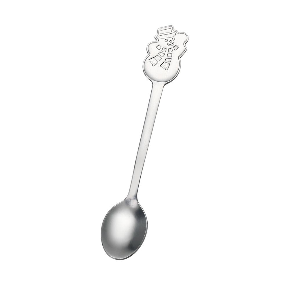 Stainless Steel Cartoon Snowman Coffee & Dessert Stirring Spoon