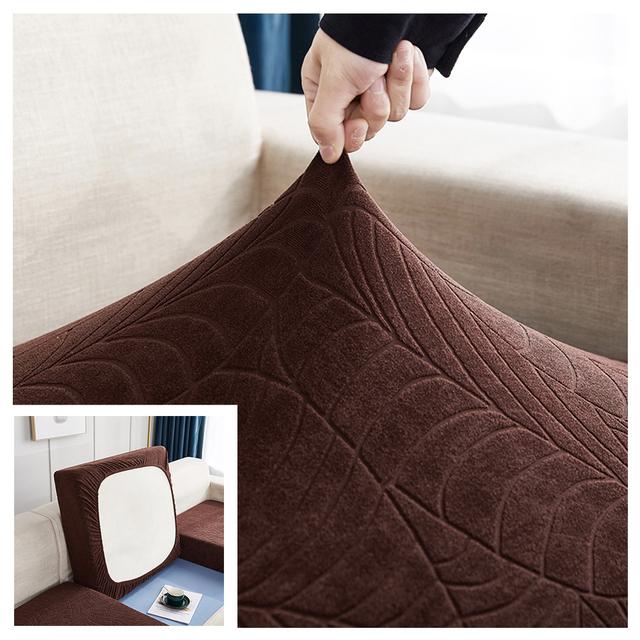 Water Resist Sofa Seat Cushion Cover Jacquard Chair Cover Stretch Machine Washable Removable Sofa Slipcover Home Use Couch Protector 1pc