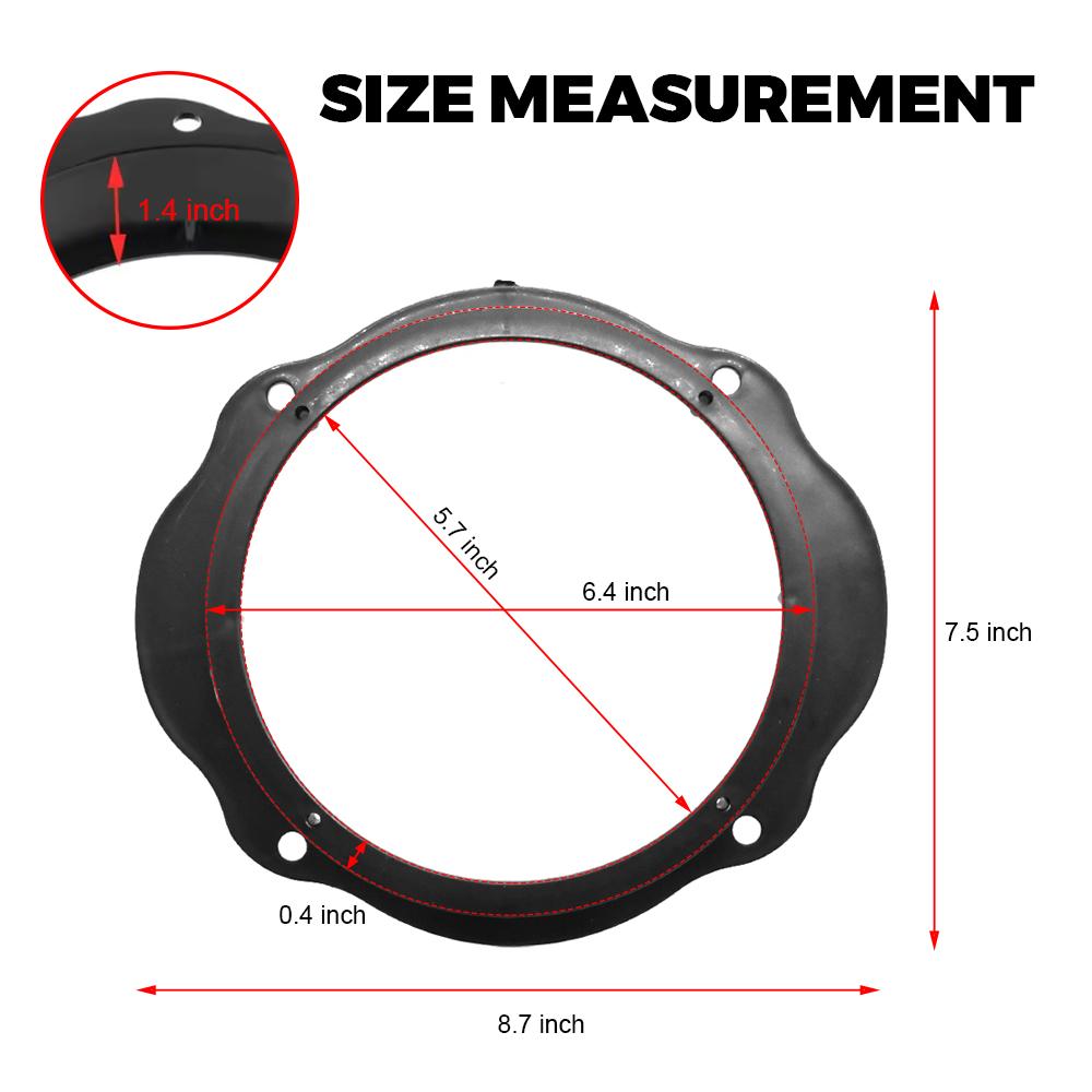2pcs 6.5in Speaker Adapter Universal Front Door Speaker Adapter Mounting Bracket Adapter Plates for Ford Focus Car Accessories