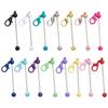 6 stk nøkkelringer med perler Håndlagde nøkkelringer med perler Charms Tomme nøkkelringer med perler Metallnøkkelringer for smykkefremstilling
