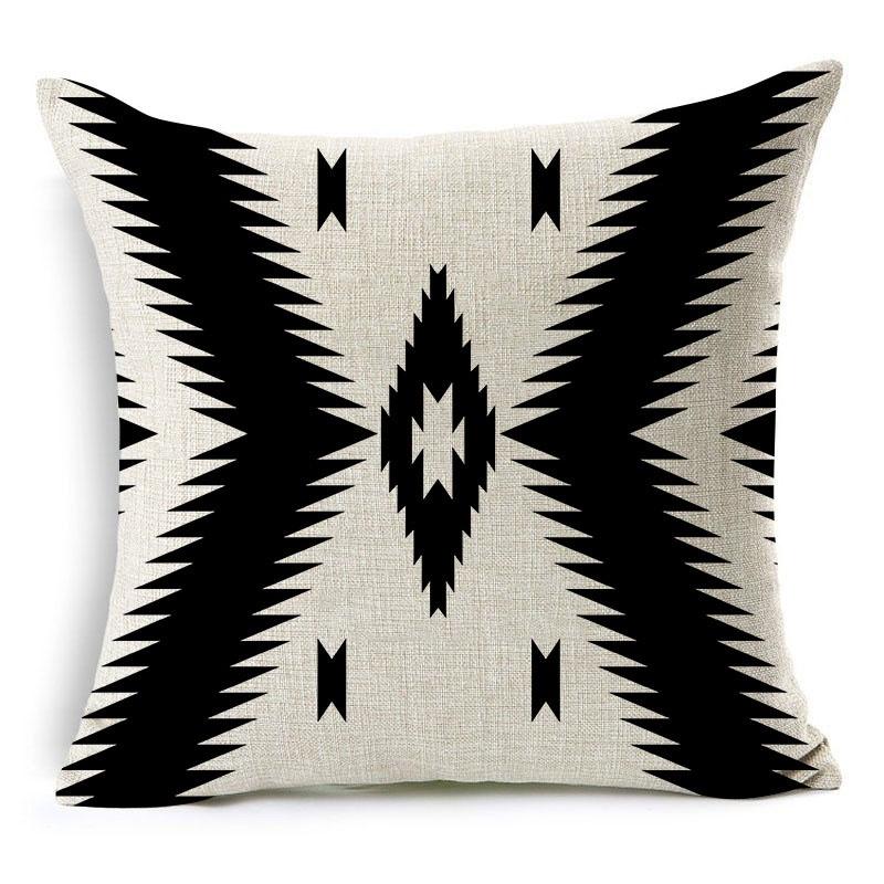 Super Soft Ethnic Throw Pillow Cover With Geometric Pattern For Stylish Home Decor
