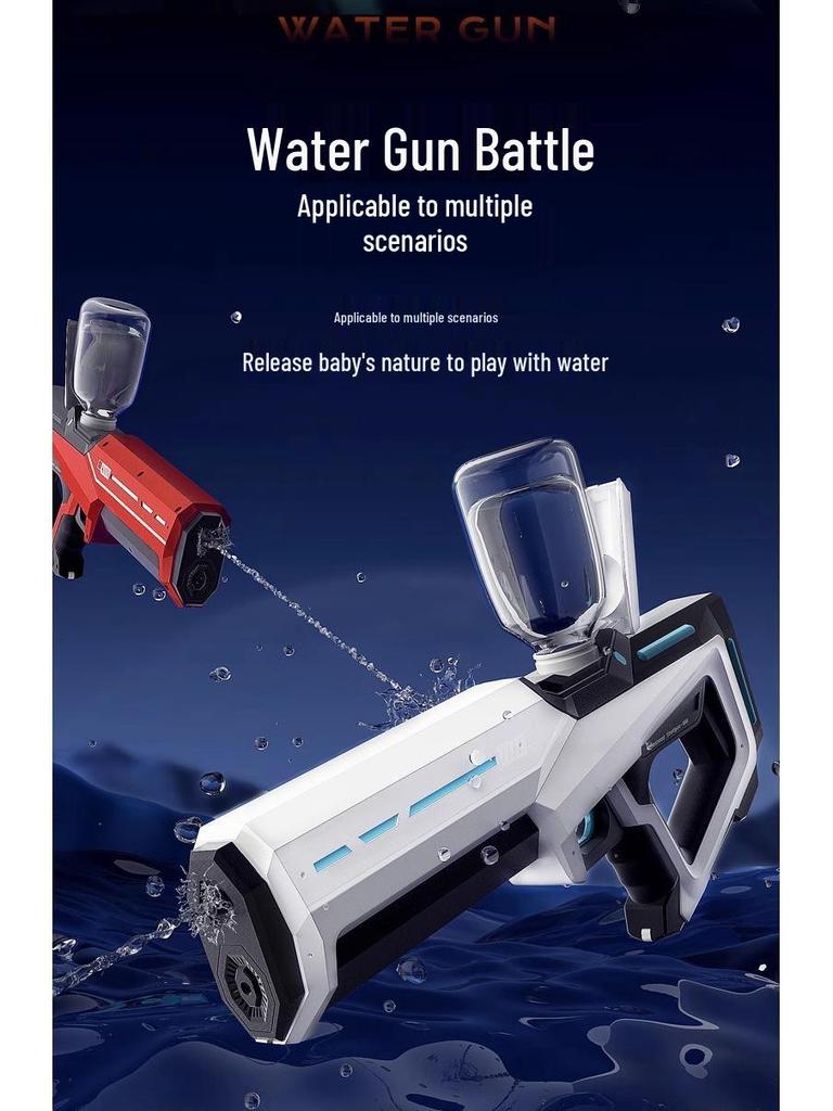 High-Pressure Automatic Electric Water Gun with Pulse Absorption – Large Capacity and Black Technology Design