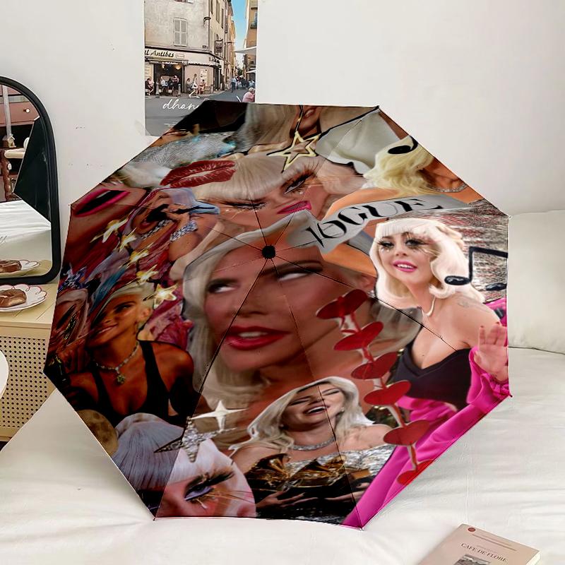 Pop Lady Music Umbrella 8-Frame for Travel, Camping, Casual Lightweight Portable Umbrella, Essential for Every Family Holidays Birthday Gift