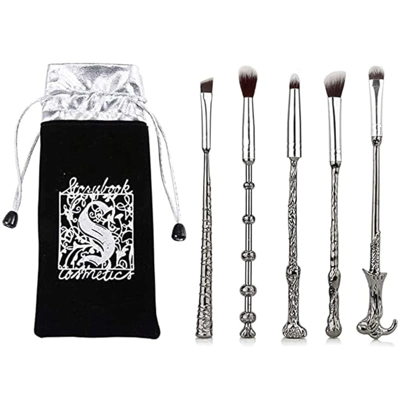 

10 шт. Гарри Поттер Подарки Набор кистей-палочек для макияжа для тональной основы, растушевки, румян, консилера, бровей, пудры для лица 5PCS