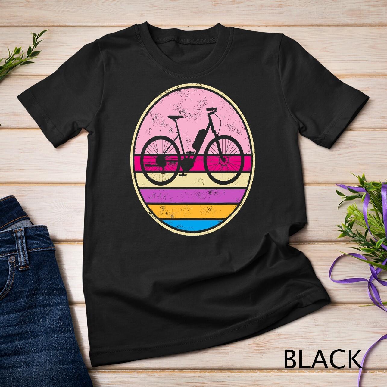 E-Bike Electric Bike E-Bicycle Retro Vintage E-Biker Cycling Unisex T-Shirt Mens Womens Tees Top XL