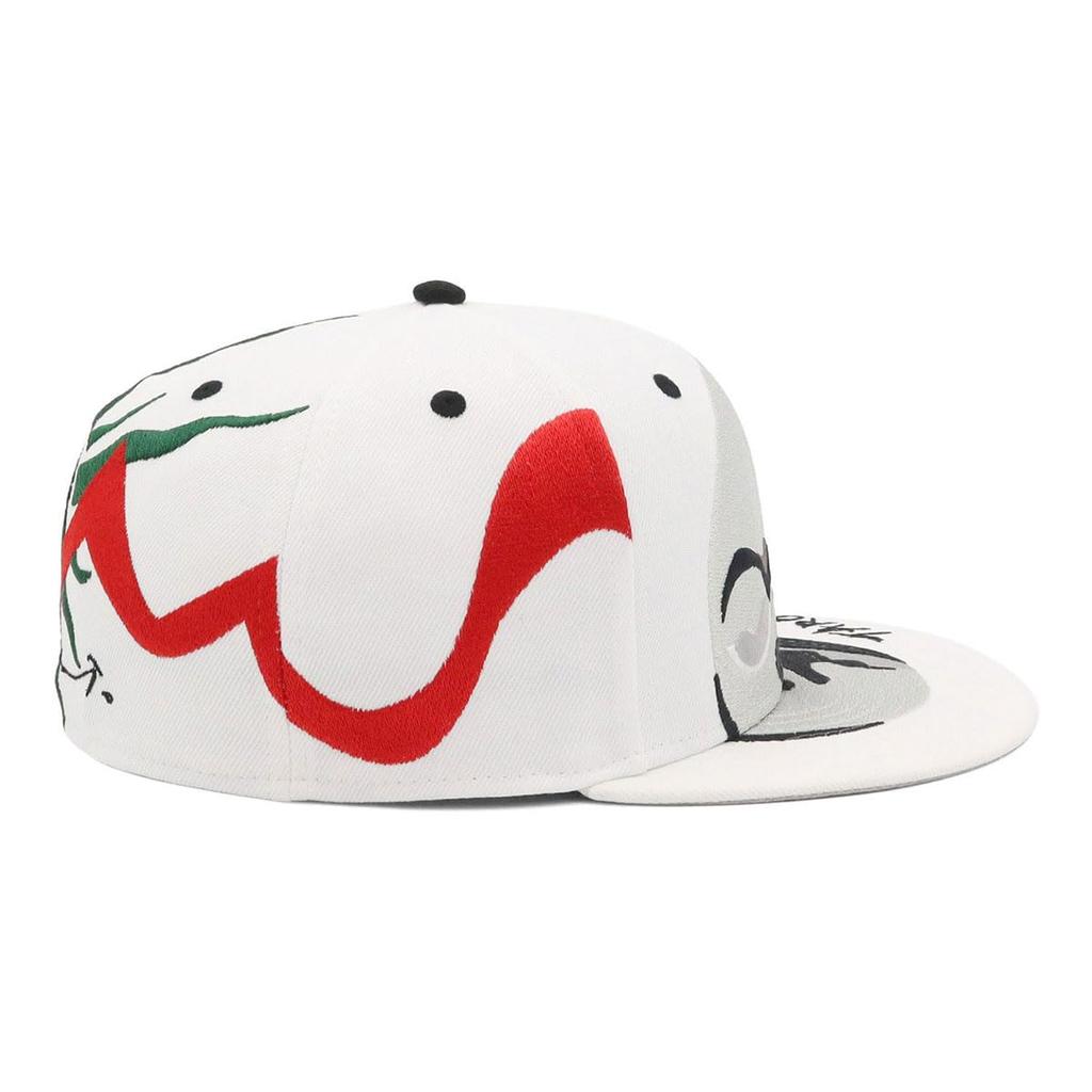 New Era 59FIFTY Cap in collaboration with Taro Size 7 TAROKA BIG TAIYO WHI Okamoto, White, 3/8 (5950)