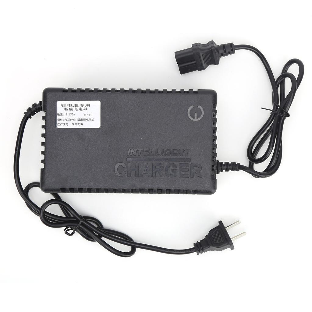 Intelligent Lithium Battery Charger 12.6V 5A Output Charging Adapter for Electric Bike
