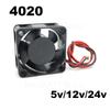 2PIN Dc 40mm Cooling 3D Printer Fan 40x40x20mm Cooler 5V 12V 24V 4020 4cm Computer Case oil Cooling Fan Heatsink  Fan J17