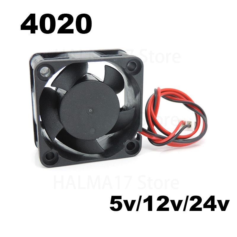 2PIN Dc 40mm Cooling 3D Printer Fan 40x40x20mm Cooler 5V 12V 24V 4020 4cm Computer Case oil Cooling Fan Heatsink  Fan J17