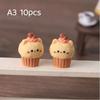 10Pcs Cartoon Animal Dessert Charms Lovely Kitten Ice Cream Cone Resin Pendants For Diy Jewelry Craft Making Accessories