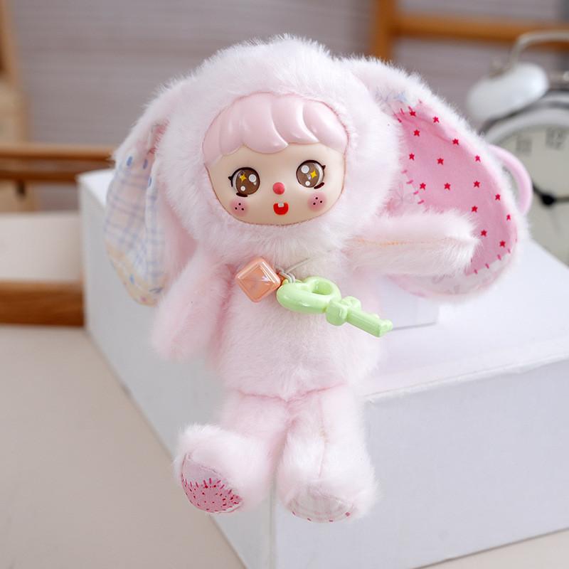 Plush Bunny Keychain With Pp Cotton Fill For Girls And Couples Gift