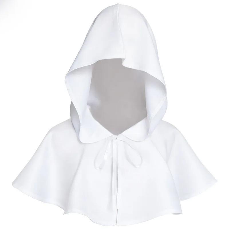 Witch Wizard Fancy Punk Cloak Gothic Cosplay Halloween Costume Adult Hooded Vampire Devil Capes Unisex Props Party Dress Up