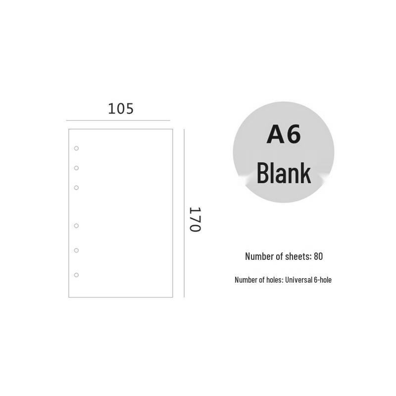 7-inch A6 B5 Loose-leaf Notebook A5 Notepad Replacement Pages