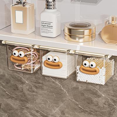 Unter dem Spiegelschrank Schubladen-Organizer Transparent Einfacher Badezimmerschrank Wattestäbchen Kosmetik Ausziehbares Regal Aufbewahrungsbox