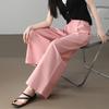 Demana Women's Soft Cotton Pleated Straight-Leg Cropped Pants