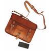 Men Goat Leather Vintage Brown Messenger Shoulder Laptop Bag Briefcase