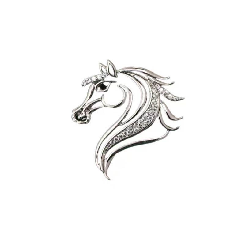 Exquisite Zodiac Horse Brooch: Retro Versatile High-End Women's Pin Corsage Accessory