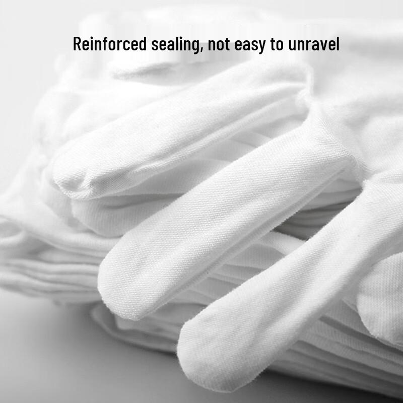 White Polyester Cotton Ceremonial Gloves