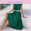 Euro Street Style Short Sleeve Pleated Dress With Pockets For Casual Daily Wear