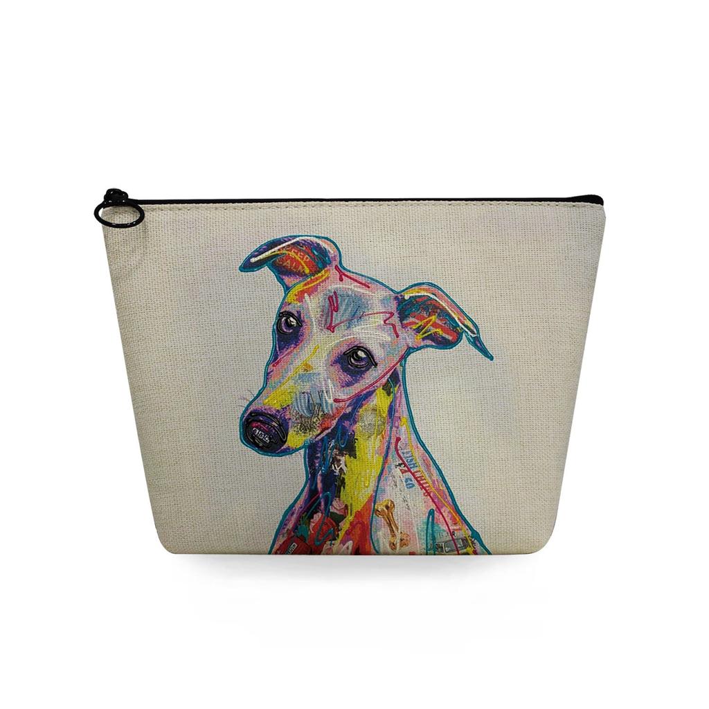 Women Dog Print Cosmetic Bag Toiletries Organize Travel Storage Case 6734 KTB