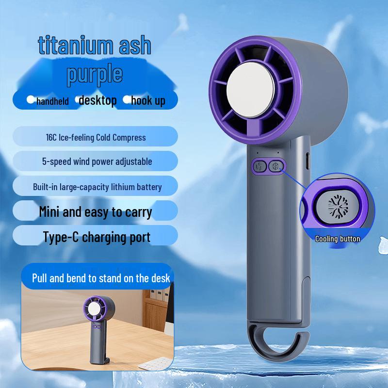 VANSKING Portable Handheld Cooling Fan with Ice Compress