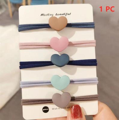 Accessoires de Cheveux Mignons Cordelette pour Cheveux Fille Anneau pour Cheveux en Forme de Cœur Haute Élasticité