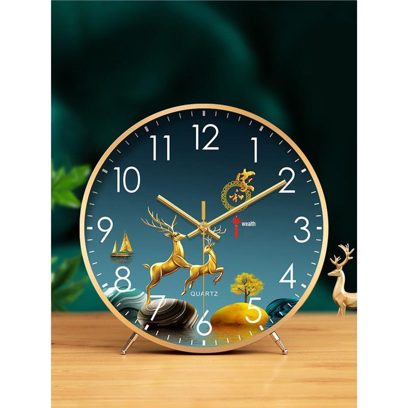 Elegant Multifunctional Clock: Desk, Wall, Table, or Floor Use – Light Luxury Ornament with Simple Pendulum