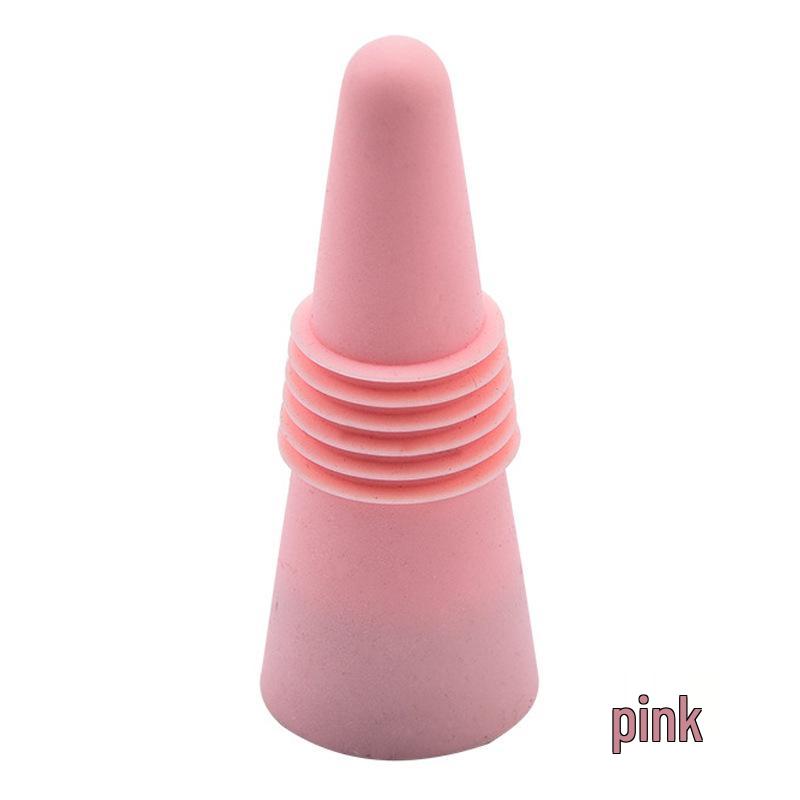 Colorful Silicone Wine Stopper Set - 4-Piece Vacuum & Fresh-Keeping Bottle Sealers