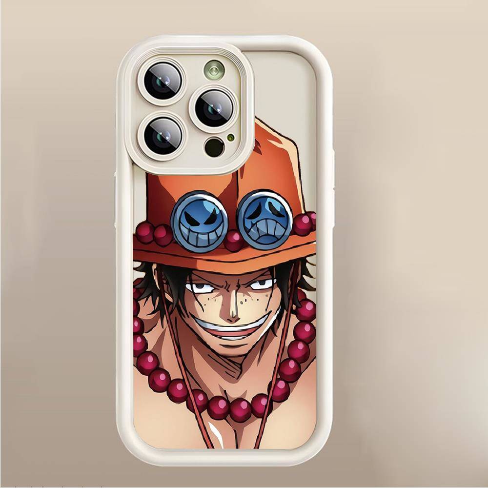 D-39 One Piece Ace  Case for iPhone 15 14 13 12 8 Plus Samsung S24 S23 Ultra A04S A05S Huawei P40 P50 P60 Nova 11 Pro Max OPPO A17K Reno 10