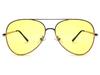 W BRIDGE TEARDROP SUNGLASS GOLD x LIGHT YELLOW [SPEED ADDICT]
