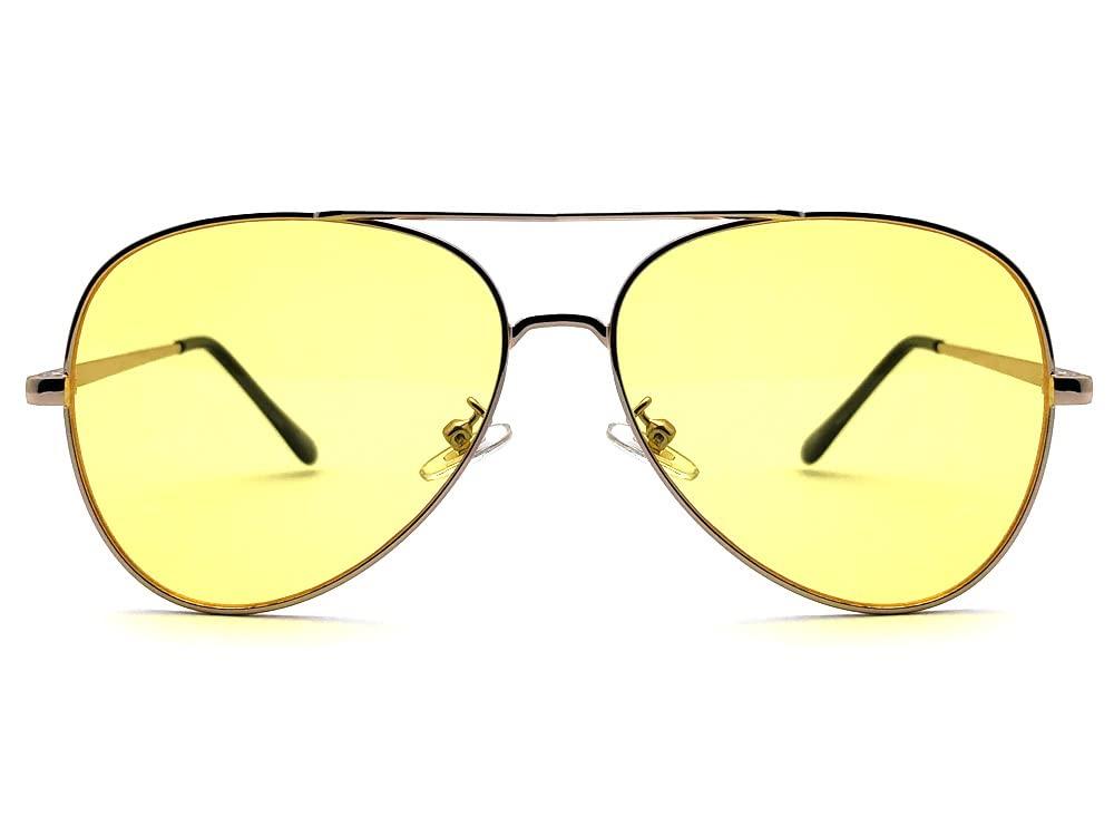 W BRIDGE TEARDROP SUNGLASS GOLD x LIGHT YELLOW [SPEED ADDICT]