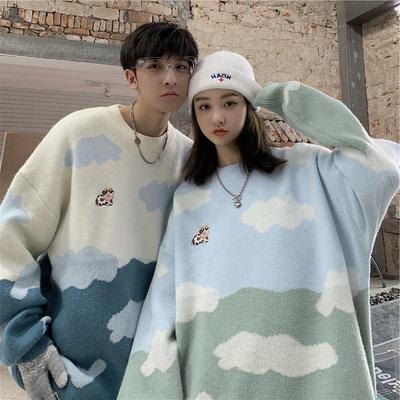 Suéter Japonés Lindo de Nube - Unisex Retro Holgado Ropa de Invierno