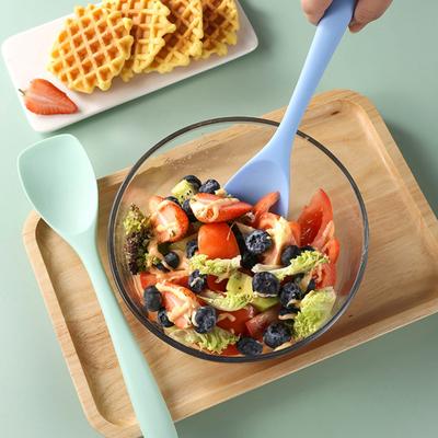 Raschietto in Silicone per Mescolare Insalata Stampaggio Monoblocco Pratico Pala Lingua d'Anatra Spatola da Cucina