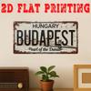 HD Aluminum Metal Sign Budapest Hungary Pearl of the Danube Vintage License Plate Style Wall Decor Retro Cityscape Danube Rive