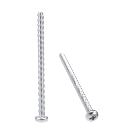 

uxcell M4 Machine Screws, Bolts, M4x60mm, Silver Gray, Pan Head Machine Screws, 304 Stainless Steel, Pack of 20