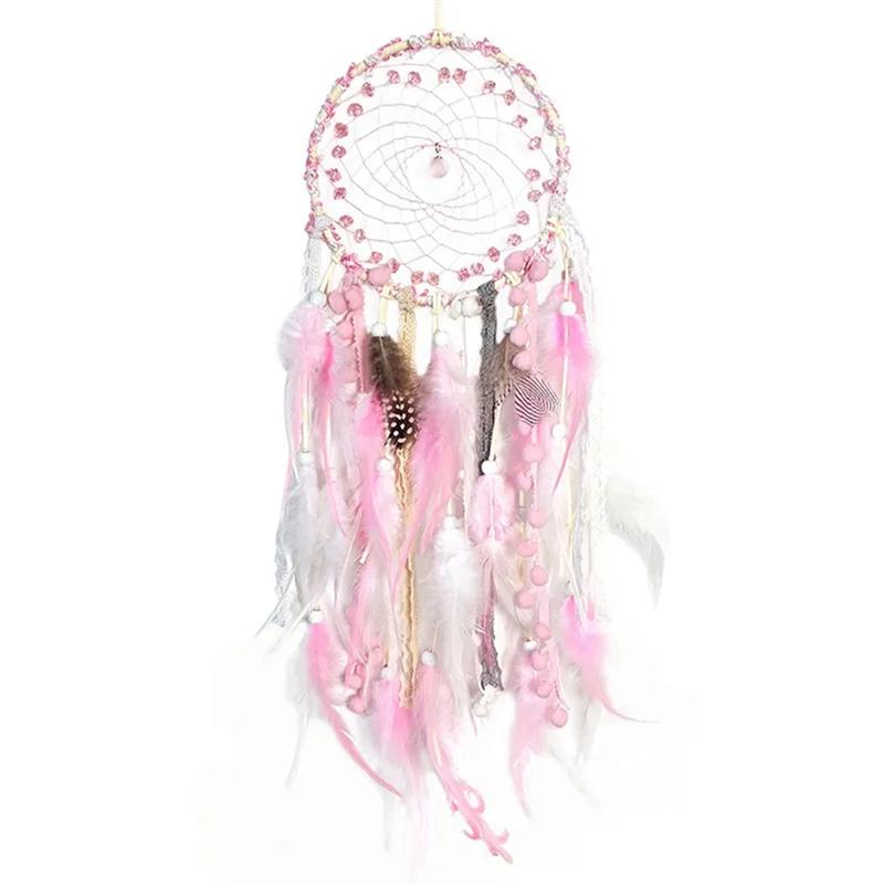 

AEE4-Dream Catcher Handmade Wind Chime Feather Living Room Bedroom Wall Hanging Ornaments Birthday Gifts Home Decoration