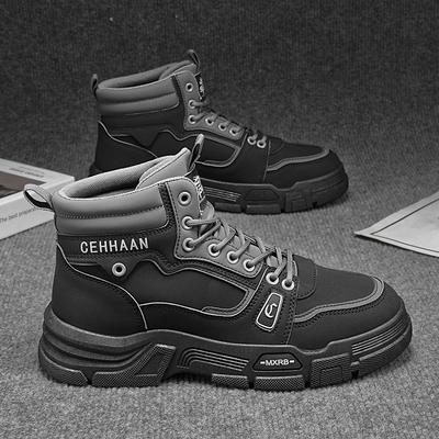 Martin Boots Men's 2024 New Autumn Men's British Style High-top Retro Men's Shoes Labor Insurance Tooling Rhubarb Boots