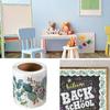 1 Roll 5 Meters Wall Sticker Waterproof Wave Edge Durable Eucalyptus Leaf Flower Blackboard Bulletin Board Stickers for Bulletin Boards