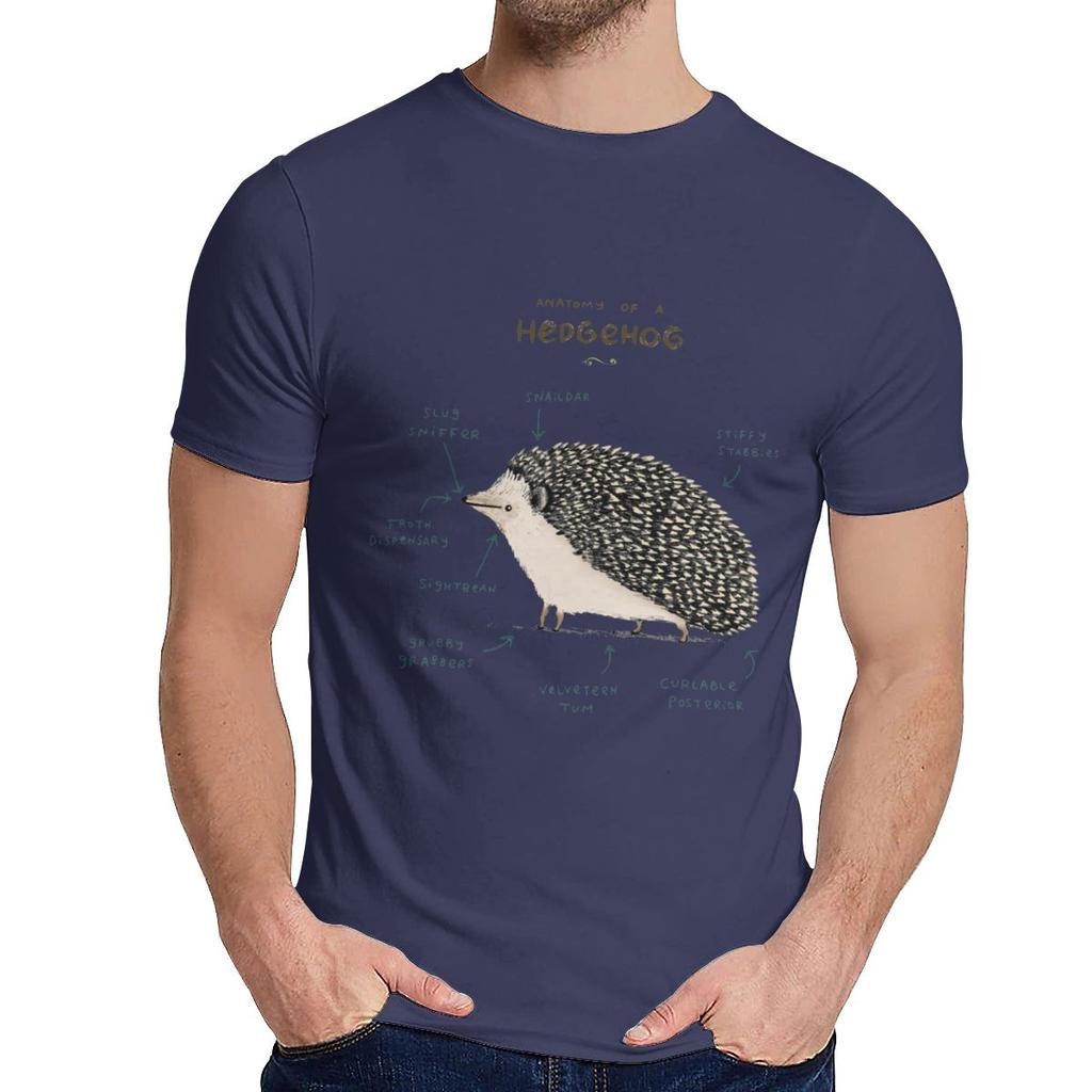 For Male Tee Shirt Anatomy Of A Hedgehog Soft Harajuku Classic Round Neck Vintage T Shirt