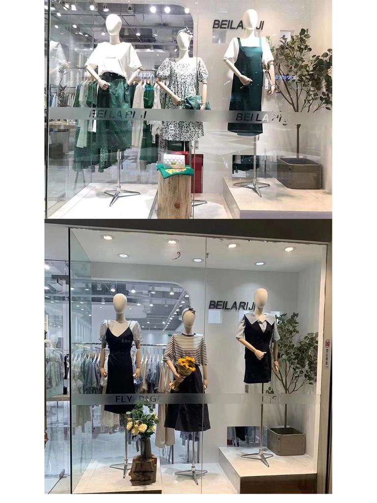 Korean Style Women's Clothing Display Mannequin with Flat Chest and Square Shoulders