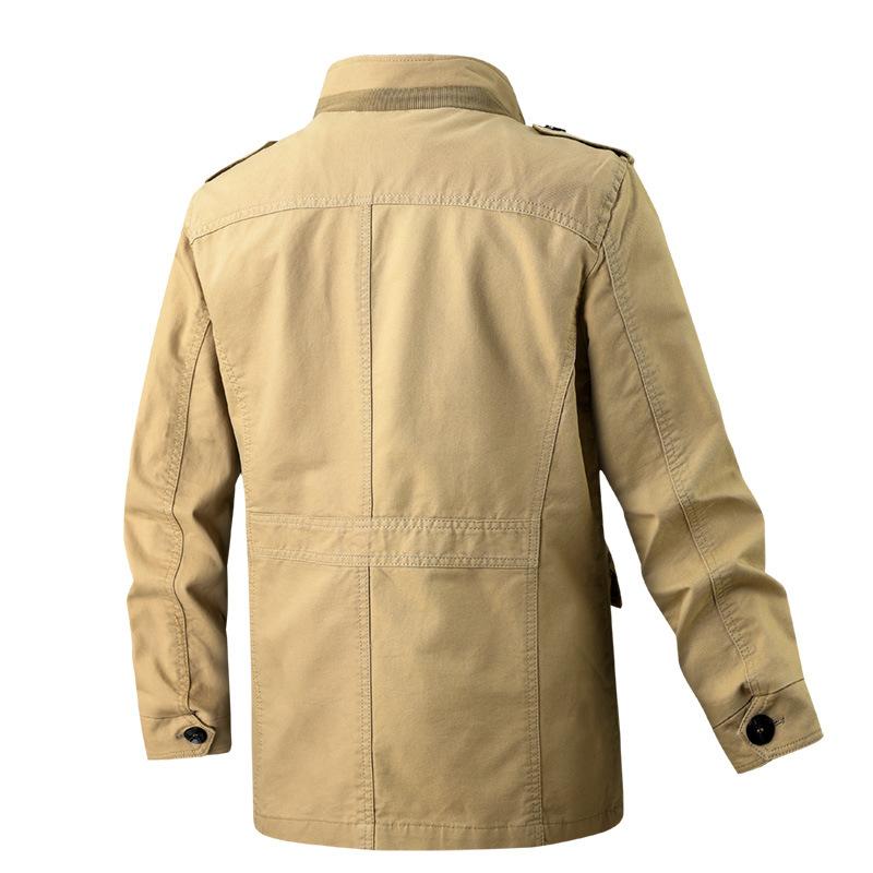 Spring and Autumn Jacket Men's Outer Loose Mid-length Top